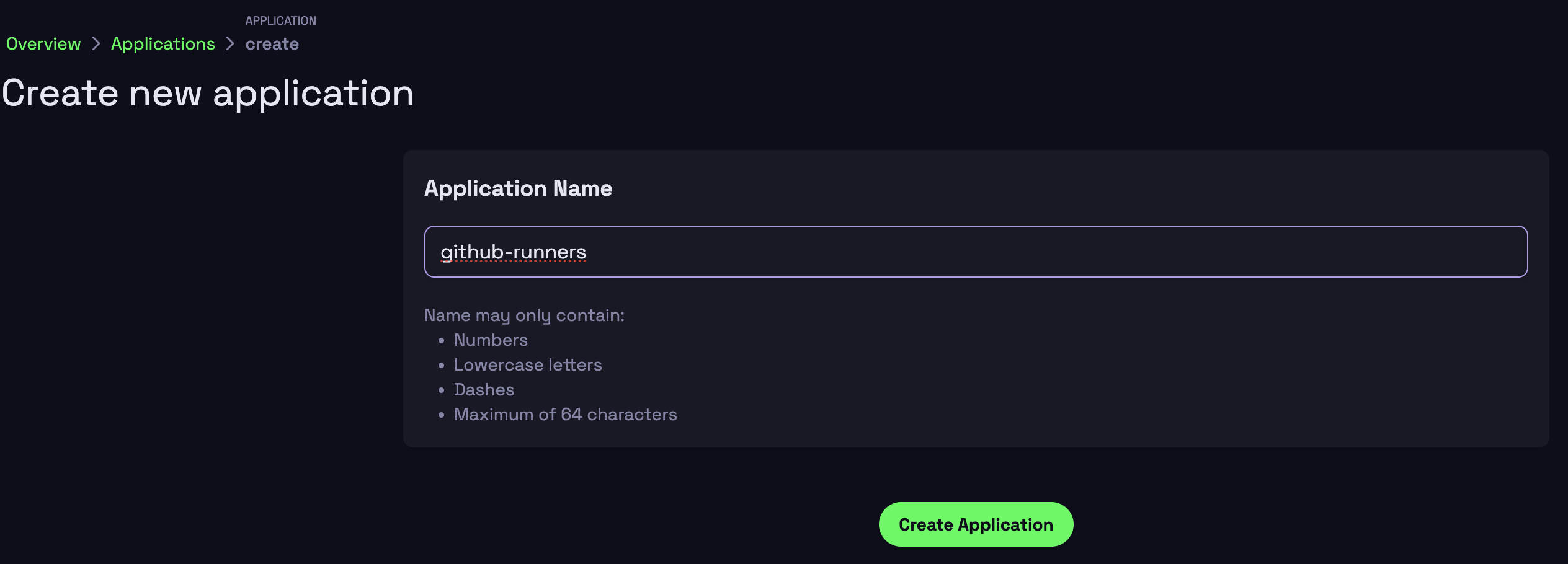 App name