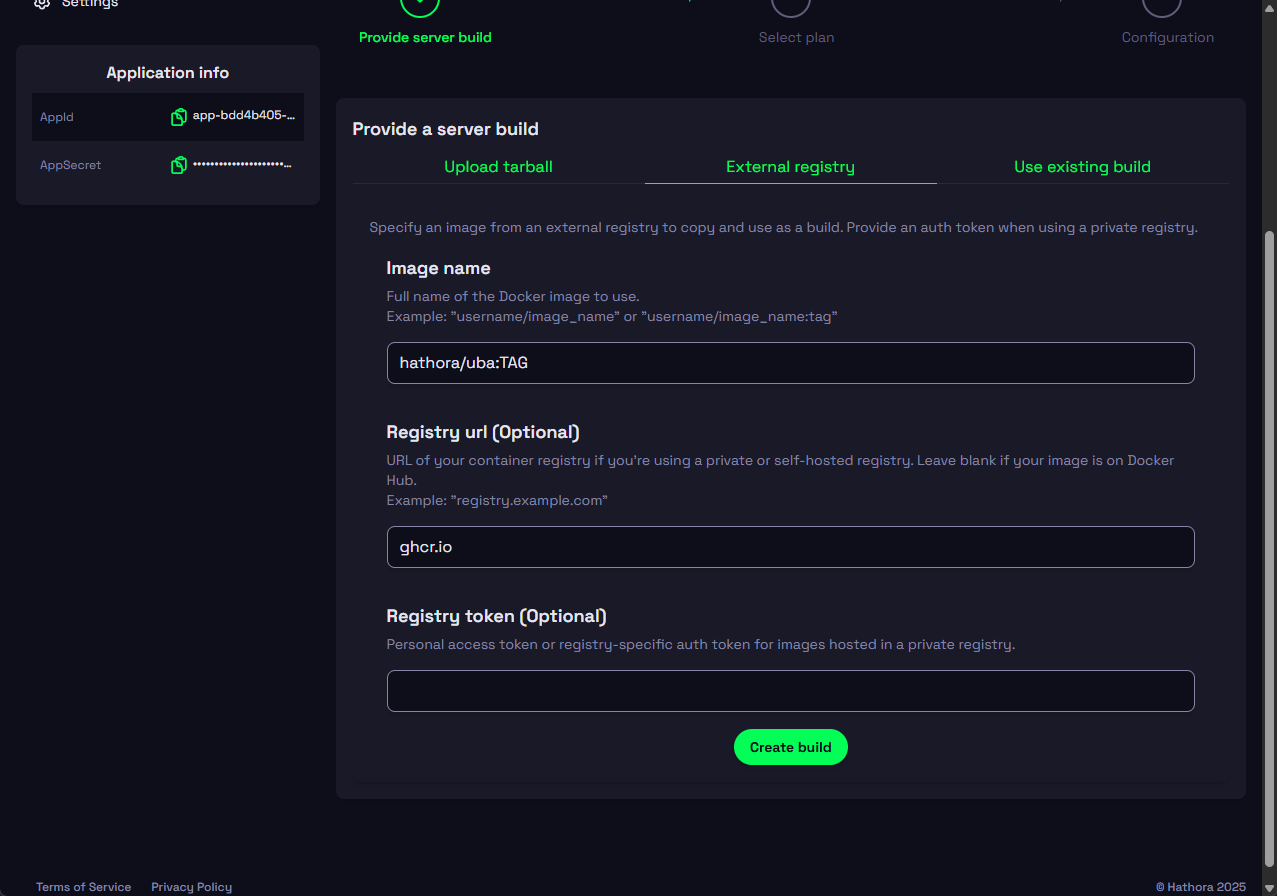 Configure External Registry